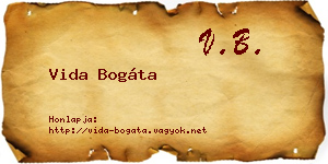 Vida Bogáta névjegykártya